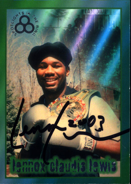 LEWIS, LENNOX SIGNED TRADING CARD