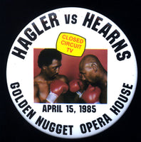 HAGLER, MARVIN-THOMAS HEARNS SOUVENIR PIN (1985)