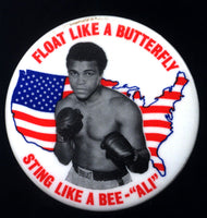 ALI, MUHAMMAD SOUVENIR PIN (1970'S)