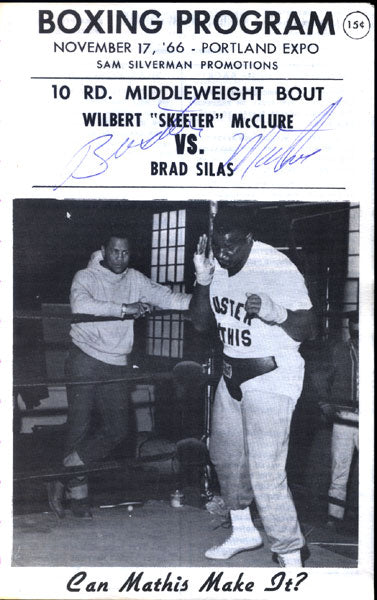 MATHIS, BUSTER-SONNY ANDREWS SIGNED OFFICIAL PROGRAM (1966)