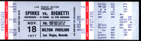 SPINKS, LEON-ALFIO RIGHETTI FULL TICKET (1977)