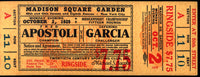 GARCIA, CEFERINO-FRED APOSTOLI FULL TICKET (1939)