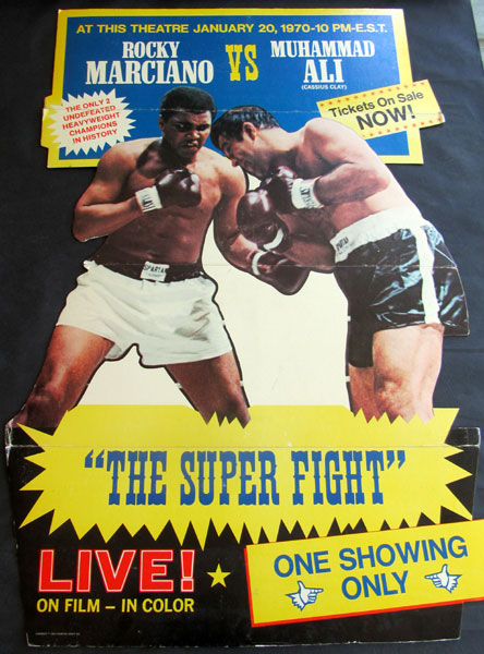ALI, MUHAMMAD-ROCKY MARCIANO ON SITE ADVERTISING THEATER  POSTER (1970)