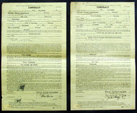 BAER, MAX-TUFFY GRIFFITHS SIGNED FIGHT CONTRACTS (1932-SIGNED BY BOTH)
