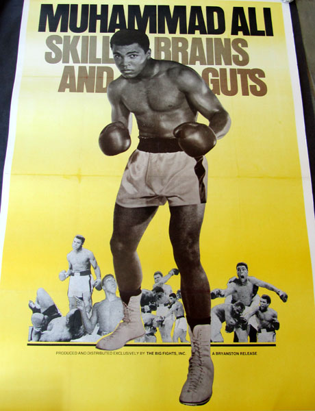 ALI, MUHAMMAD ORIGINAL MOVIE POSTER (1975-SKILL, BRAINS & GUTS)