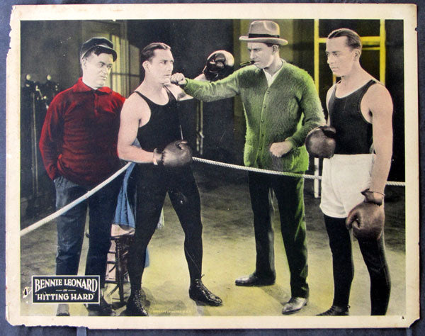 LEONARD, BENNY MOVIE LOBBY CARD (FLYING FISTS-EPISODE HITTING HARD-1924)