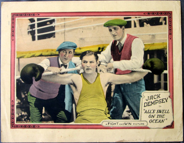 DEMPSEY, JACK MOVIE LOBBY CARD (1924-ALL'S SWELL ON THE OCEAN)