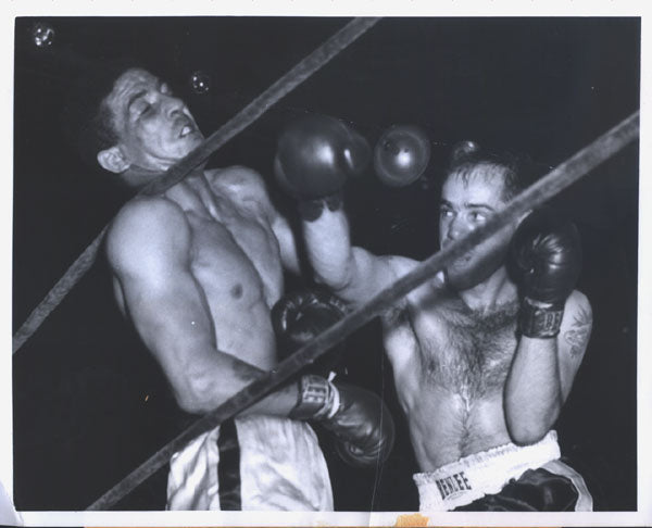 OLSON, CARL "BOBO"-RANDY TURPIN WIRE PHOTO (1953-10TH ROUND)