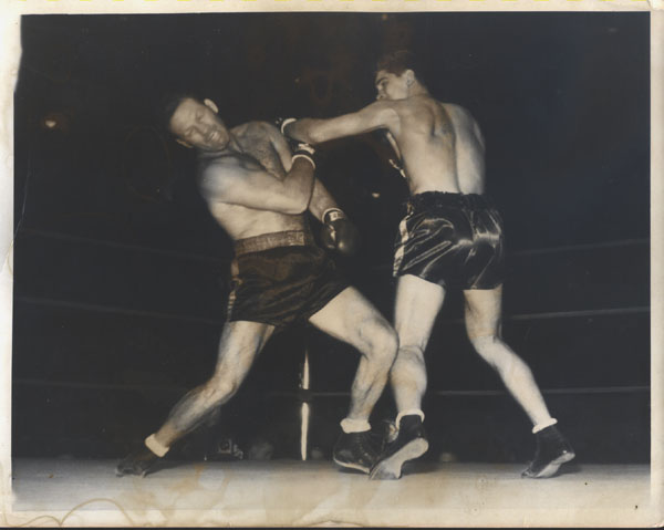 ROSENBLOOM, MAXIE-JIMMY ADAMICK WIRE PHOTO (1937) – JO Sports Inc.