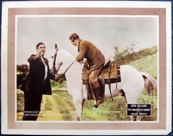 WILLARD, JESS MOVIE LOBBY CARD (CHALLENGE OF CHANCE-1919)