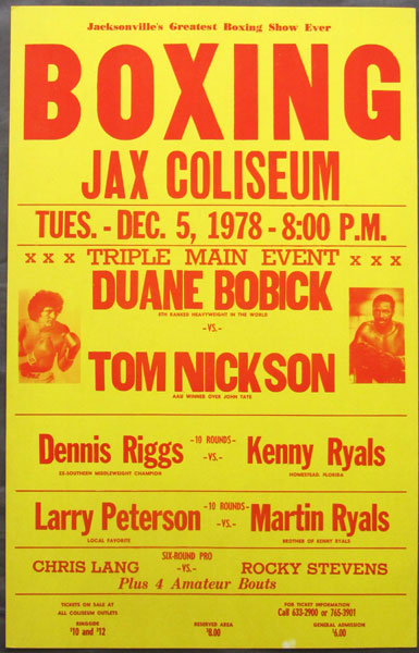 BOBICK, DUANE-TOM NICKSON ON SITE POSTER (1978)