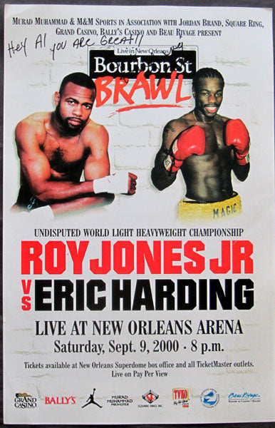 JONES, JR., ROY-ERIC HARDING ON SITE POSTER (SIGNED BY HARDING-2000)