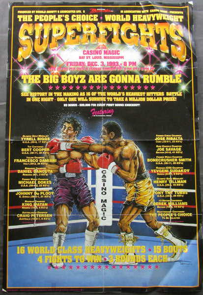 HEAVYWEIGHTS SUPERFIGHTS ON SITE POSTER (1993-TUBBS)