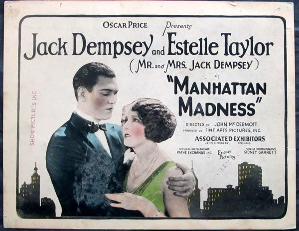 DEMPSEY, JACK MOVIE LOBBY CARD (MANHATTAN MADNESS-1925)