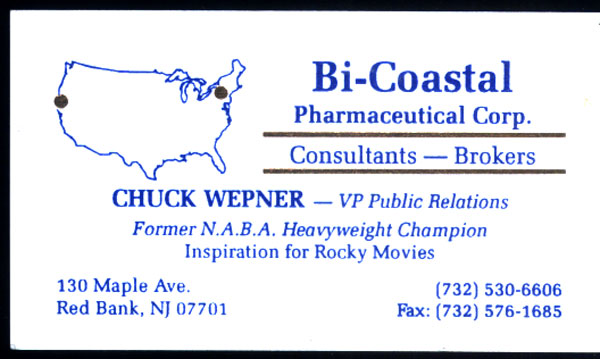 WEPNER, CHUCK BUSINESS CARD