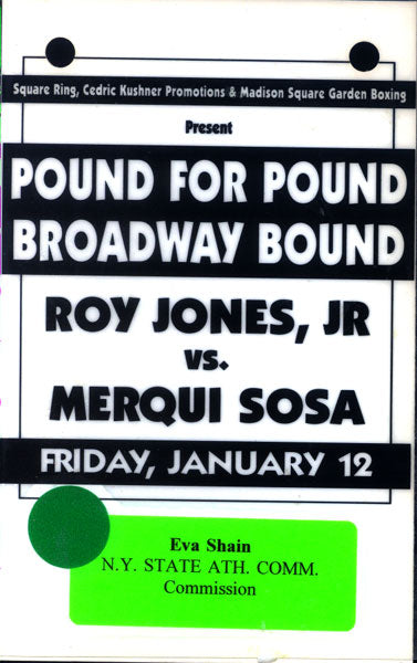 JONES, JR., ROY-MERQUI SOSA OFFICIAL'S CREDENTIAL (1996)