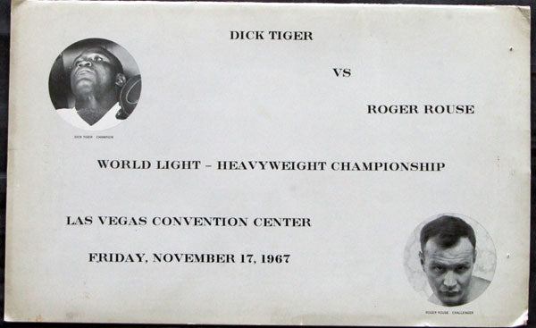 TIGER, DICK-ROGER ROUSE PRESS KIT (1967)