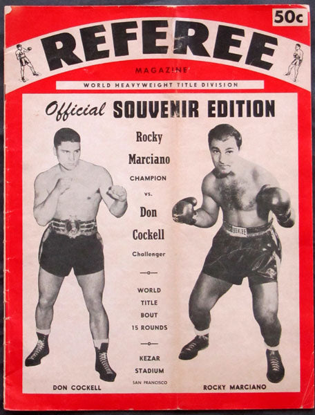 MARCIANO, ROCKY-DON COCKELL OFFICIAL PROGRAM (1955)