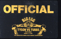 TYSON, MIKE-TONNY TUBBS OFFICIAL'S CREDENTIAL (1988)