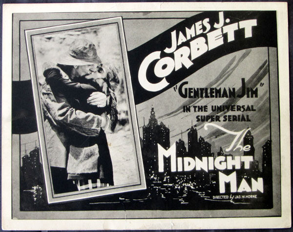 CORBETT, JAMES J. MOVIE LOBBY CARD (THE MIDNIGHT MAN-1919)