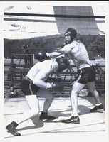 SCHMELING, MAX WIRE PHOTO (1936-SPARRING FOR FIRST LOUIS FIGHT)