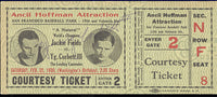 FIELDS, JACKIE-YOUNG CORBETT III FULL TICKET (1930-SIGNED BY YOUNG CORBETT III)