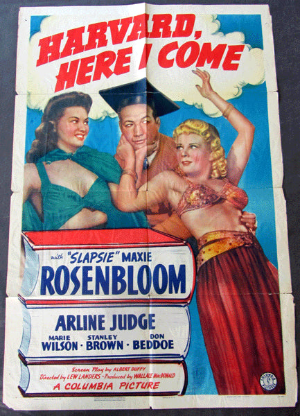 ROSENBLOOM, MAXIE MOVIE POSTER (HARVARD HERE I COME-1941)