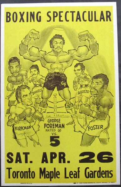 FOREMAN, GEORGE VS. FIVE ON SITE POSTER (1975)