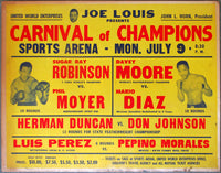 ROBINSON, SUGAR RAY-PHIL MOYER & DAVEY MOORE-MARIO DIAZ ON SITE POSTER (1962)
