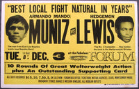 MUNIZ, ARMANDO-HEDGEMON LEWIS ON SITE POSTER (1974)