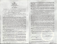 DURAN, ROBERTO SIGNED CONTRACT (1983-DAVEY MOORE FIGHT)