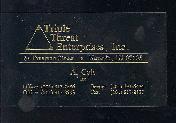 COLE, AL "ICE" BUSINESS CARD