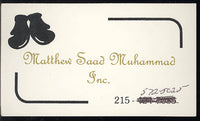 MUHAMMAD, MATTHEW SAAD BUSINESS CARD