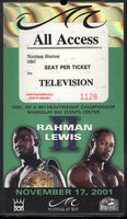 LEWIS, LENNOX-HASIM RAHMAN II CREDENTIAL (2001)