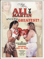 ALI, LAILA-CHRISTY MARTIN OFFICIAL PROGRAM (2003)