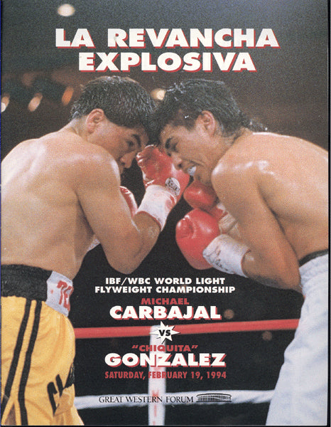 CARBAJAL, MICHAEL-CHIQUITA GONZALEZ III OFFICIAL PROGRAM (1994)
