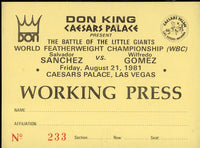 SANCHEZ, SALVADOR-WILFREDO GOMEZ WORKING PRESS PASS (1981)