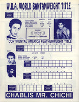 SANDOVAL, RICHIE-CARDENIO ULLOA OFFICIAL PROGRAM (1984)