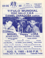 ZARAGOZA, DANIEL-MIGUEL "HAPPY" LORA OFFICIAL PROGRAM (1985)