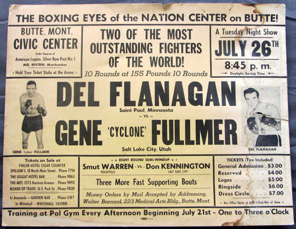 FULLMER, GENE-DEL FLANAGAN ON SITE POSTER (1955)