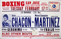 CHACON, BOBBY-MANUAL CONCEPCION MARTINEZ ON SITE POSTER (1976-SIGNED BY CHACON)