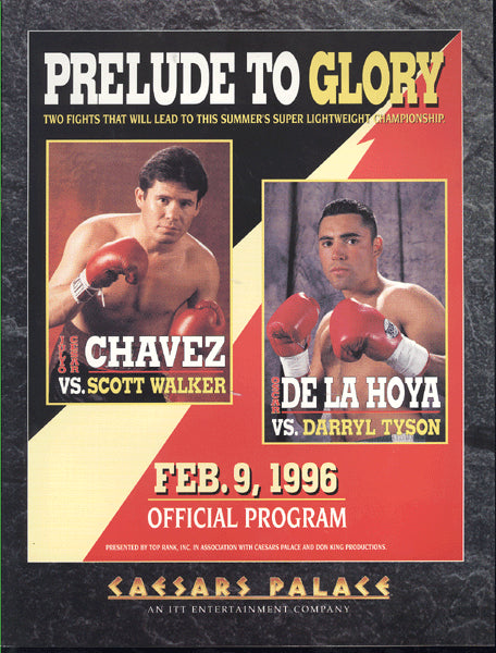 CHAVEZ, JULIO CESAR-SCOTT WALKER & OSCAR DE LA HOYA-DARRYL TYSON OFFICIAL PROGRAM (1996)