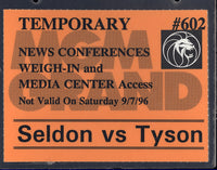 TYSON, MIKE-BRUCE SELDON TEMPORARY CREDENTIAL (1996)
