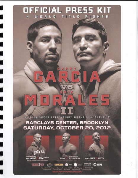 GARCIA, DANNY-ERIK MORALES II PRESS KIT (2012-1ST FIGHT AT BARCLAYS CENTER)