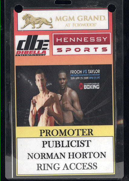 TAYLOR, JERMAIN-CARL FROCH CREDENTIAL (2009)