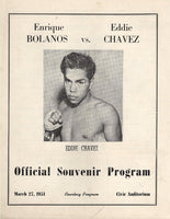 BOLANOS, ENRIQUE-EDDIE CHAVEZ OFFICIAL PROGRAM (1951)