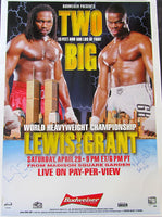 LEWIS, LENNOX-MICHAEL GRANT SIGNED PAY PER VIEW POSTER (2000)