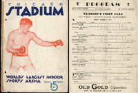 BRADDOCK, JIMMY-BAXTER CALMES & BEN JEBY-FRANKIE BATTAGLIA OFFICIAL PROGRAM (1932)