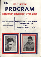 ROBINSON, SUGAR RAY-ROBERT VILLEMAIN OFFICIAL PROGRAM (1950)