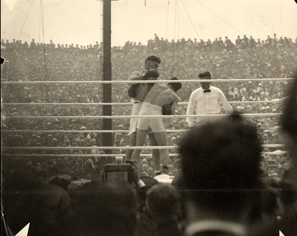 DEMPSEY, JACK-GEORGES CARPENTIER WIRE PHOTO (1921-4TH ROUND)